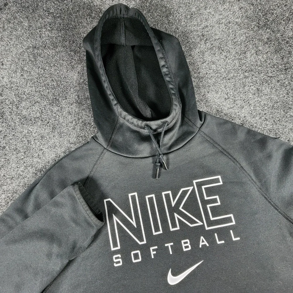 Nike Softball Hoodie Women's Large Black Therma-FIT Pullover DC7225-010